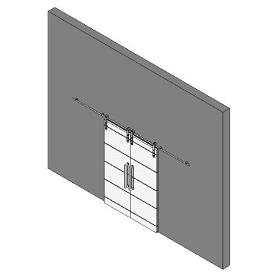 Interior Correr Externa c Trilho Metlico de 2 Folhas