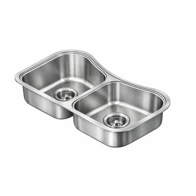 Double kitchen sink with premium steel