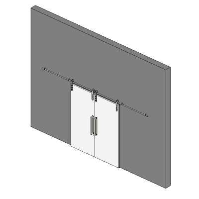 Interior Correr Externa c Trilho Metlico de 2 Folhas