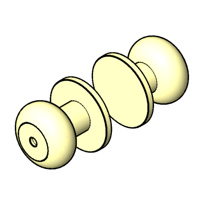 Double Door Knob Set