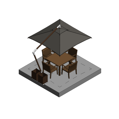 Outdoor Patio Set with Umbrella