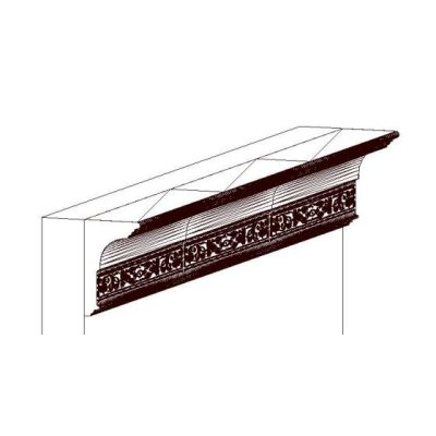 Wall  with cornice 3d