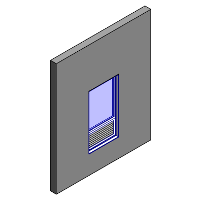 fixed window with louver 9073
