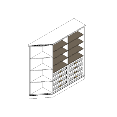 Wardrobe with Shelves and Bags