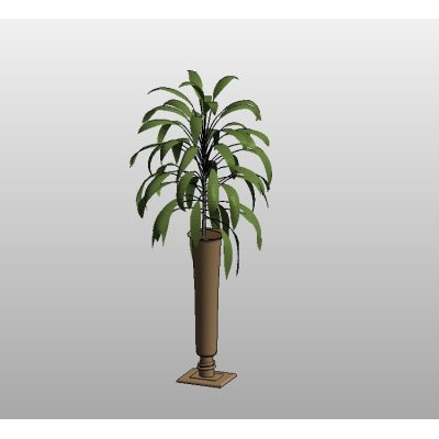 Modern Potted Plant with Purple Leaves