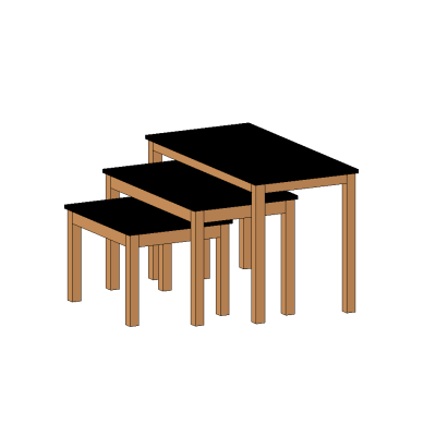 Modern Nesting Table Trio