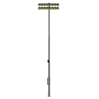 Stadium lighting 2 rows of eight lights ea