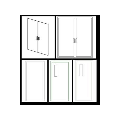 Arched wooden door with detailed trim