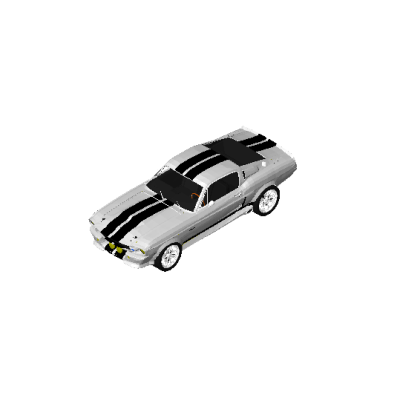 Classic Silver Muscle Car