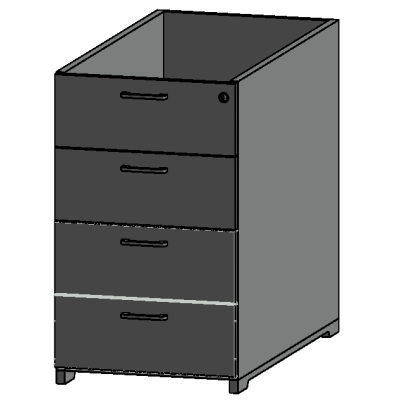 10-Desk height pedestals without top Melamine