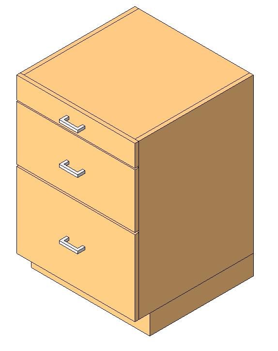 Three-Drawer Storage Cabinet