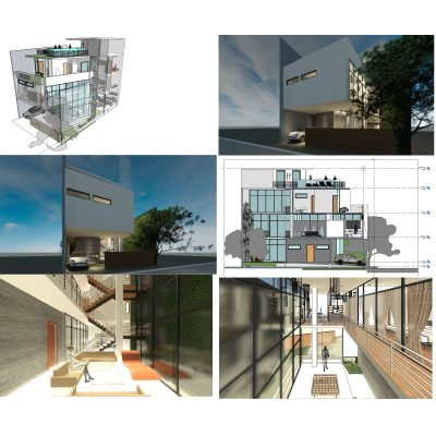 Schematic Design of Urban Residence with Vertical Gardens