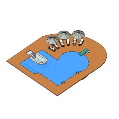 Recreational Swimming Pool with Amenities
