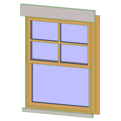 Elegant Double Hung Window with Stone Accent