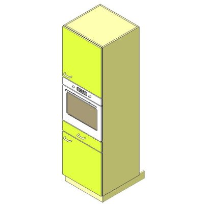 Microwave cabinet with 2 doors and drawer