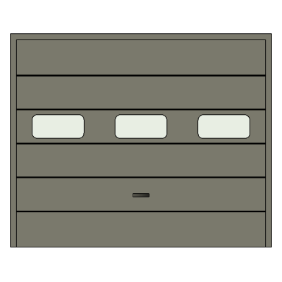 Sectional garage door