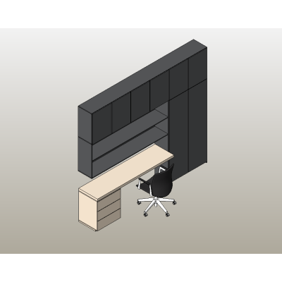 Modern Office Desk with Storage