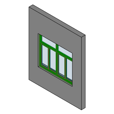aluminium window with sill and lintel 12975