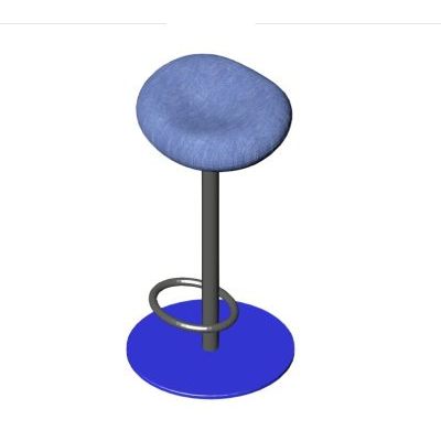 Adjustable Blue Office Stool