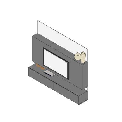 TV unit with customizable shelves