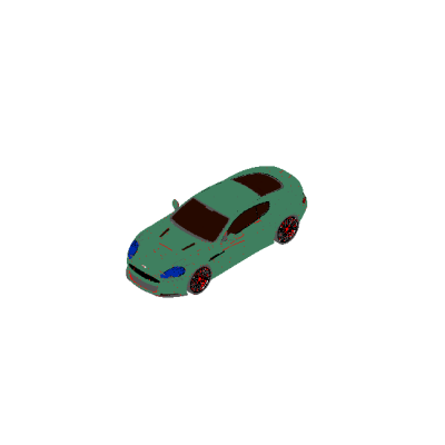Green Luxury Sports Car