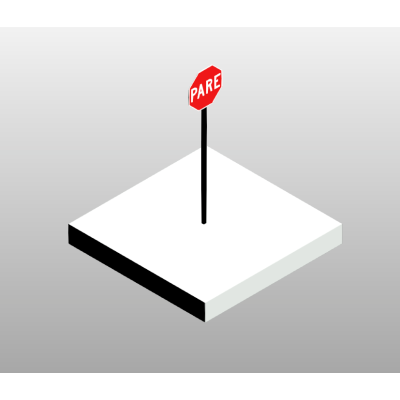 Stop Sign in Spanish - 'PARE'