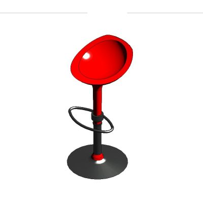 Modern Red Spherical Stool