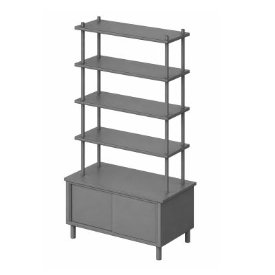 Parametric Bookcase with Low Cabinet Base