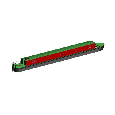 Narrowboat with detailed cabin windows