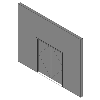 Adjustable Double Door with Metal Frame
