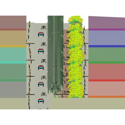 3d project-pedestrianization of an avenue