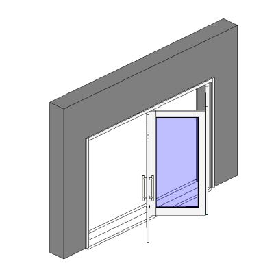 Bi-folding Glass Door with Panel