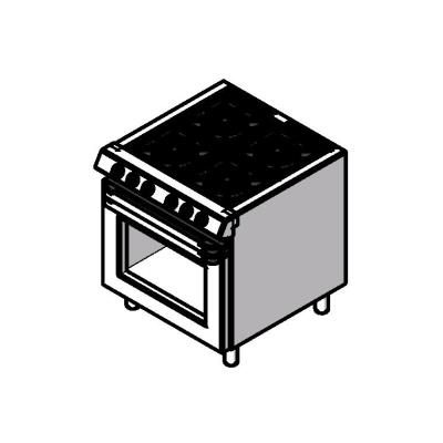 3d revit family stove