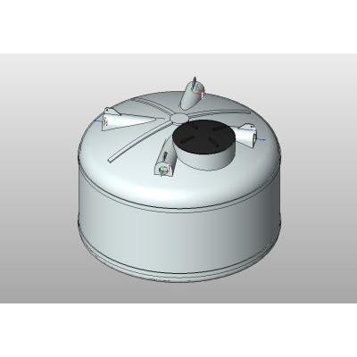 Cistern tank 5000 L with detailed lid