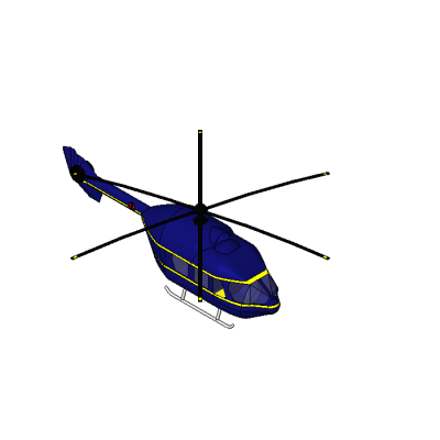 Blue and Yellow Helicopter