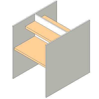 Reading cubicle with modern dual access