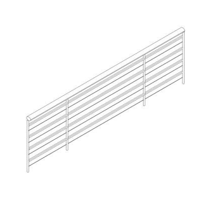 Tubular railing handrail 8 x 1