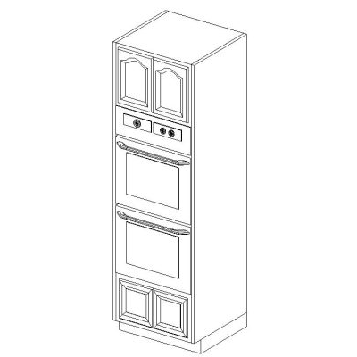 Oven cabinet tower with 2 modern ovens