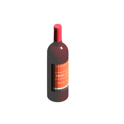Merlot Wine Bottle