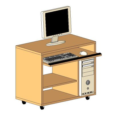 Computer Desk with Equipment