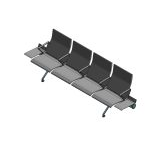 Waiting chair furniture in revit 3d
