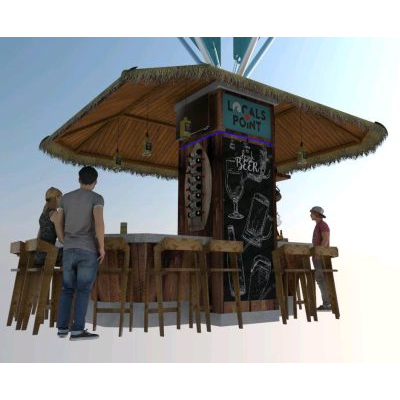 Tropical Themed Outdoor Bar