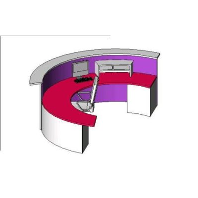 3d circular middle desk