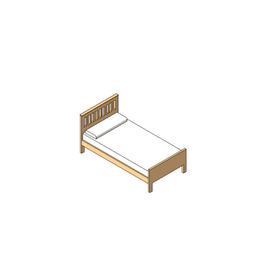 Classic Wooden Single Bed