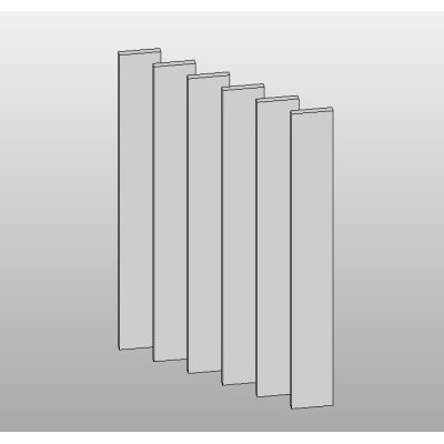 Vertical louvers with parametric rotation