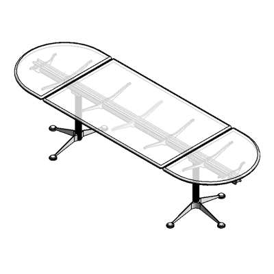 Sleek Oval Conference Table