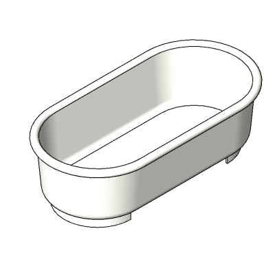 Freestanding Oval Bathtub