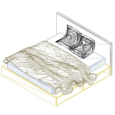 Sleek Madrid Bed 3D Model