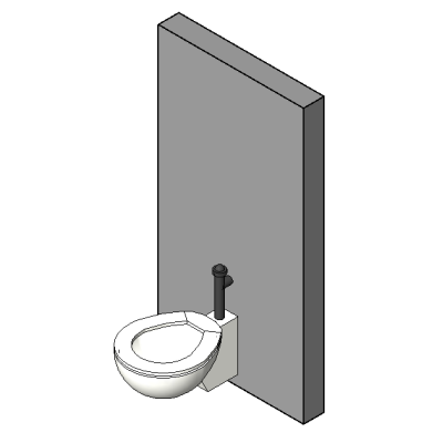 Wall-hung toilet with concealed tank