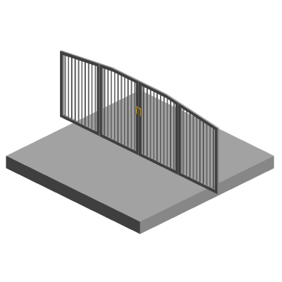 Gate with Trash amp Post Compartment